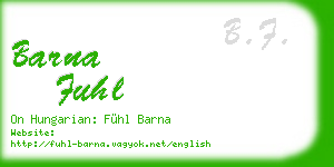 barna fuhl business card