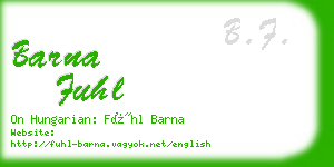 barna fuhl business card